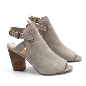 Joe's Jeans Open Toe Taupe Suede Sandal Booties 11